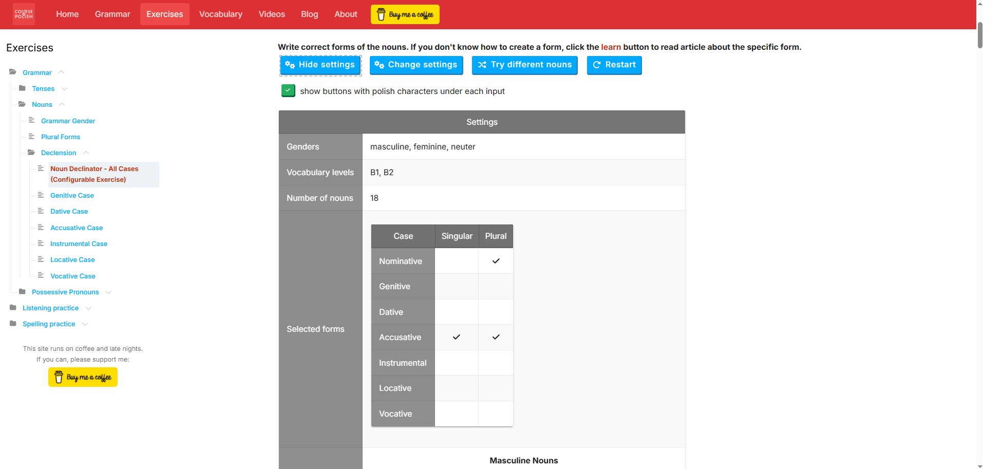 Better presentation of selected cases