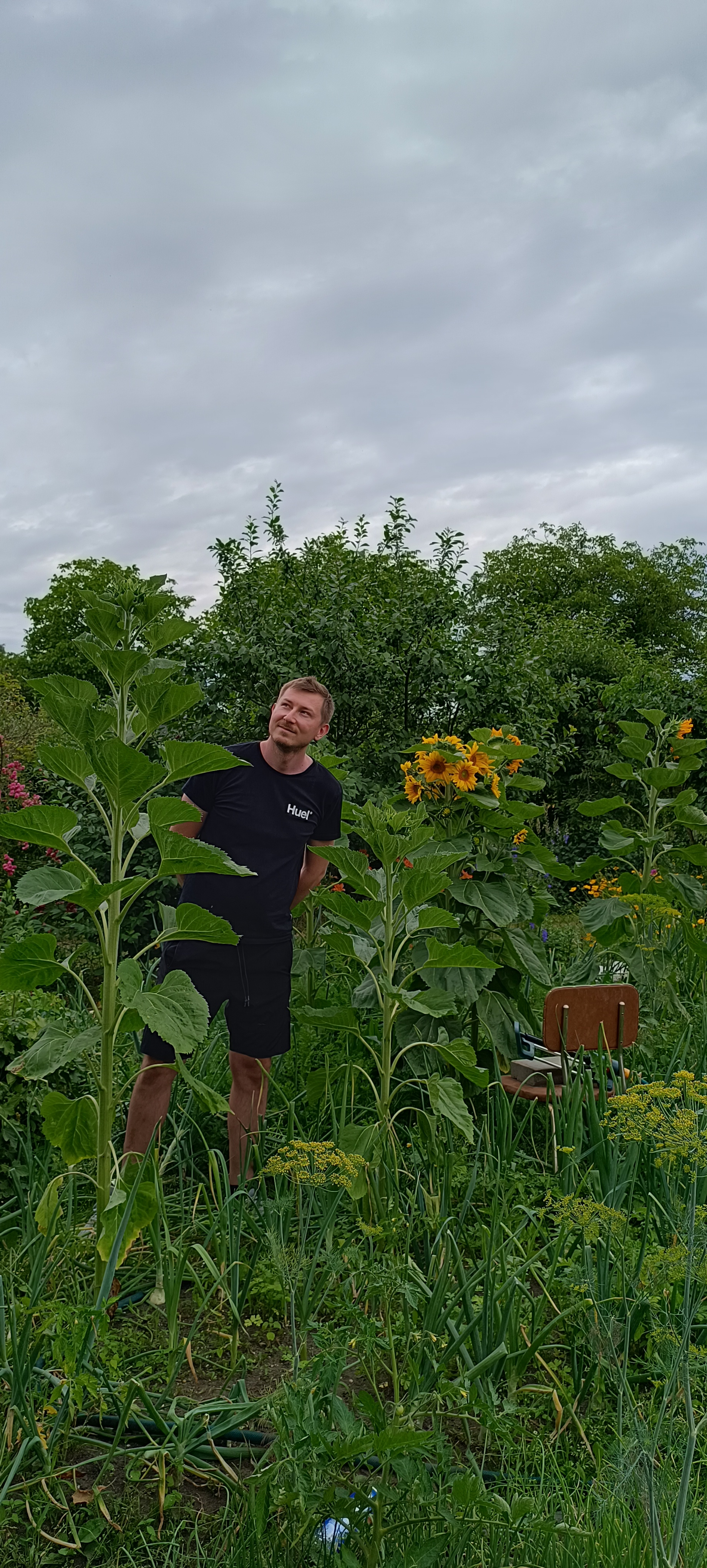 Me around my vegetable garden