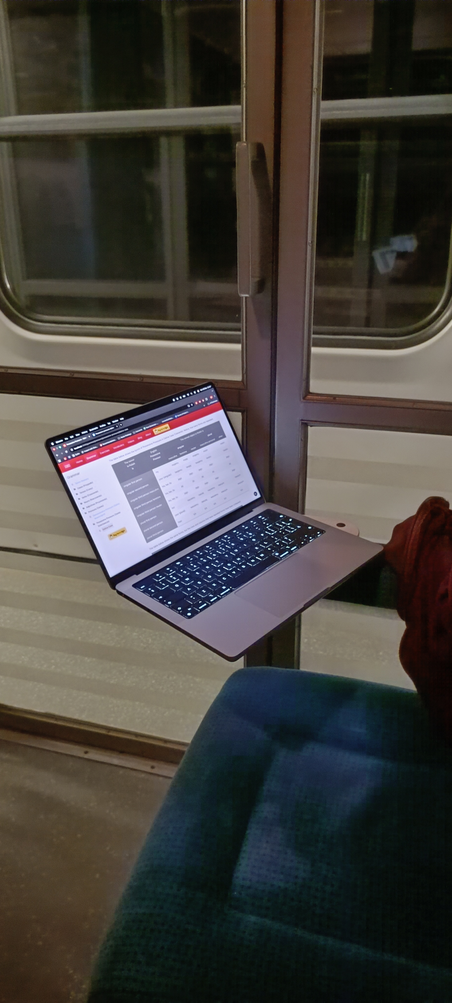 Working on the train